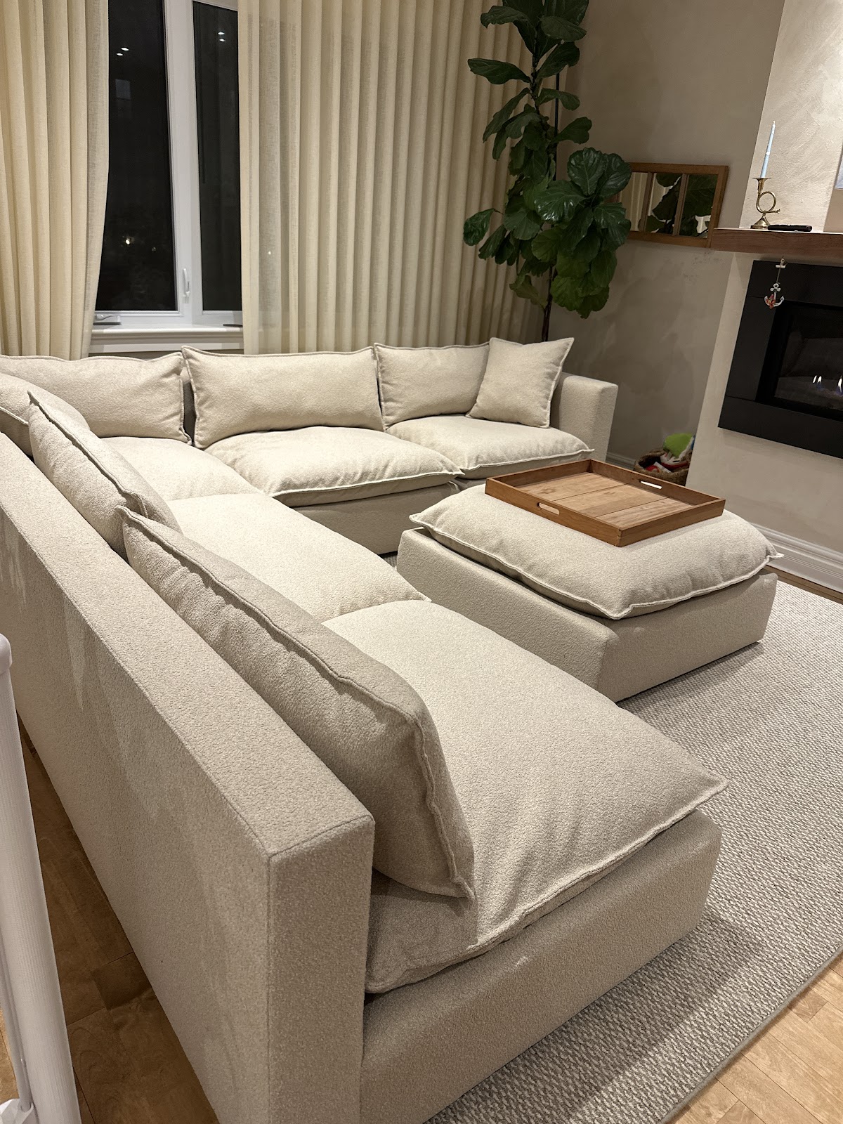 Professionally reupholstered oval-back dining chairs in grey fabric — furniture repair and reupholstering Montreal by Atlas Upholstering